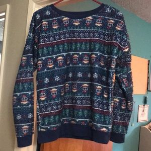 soft, christmas owl sweater